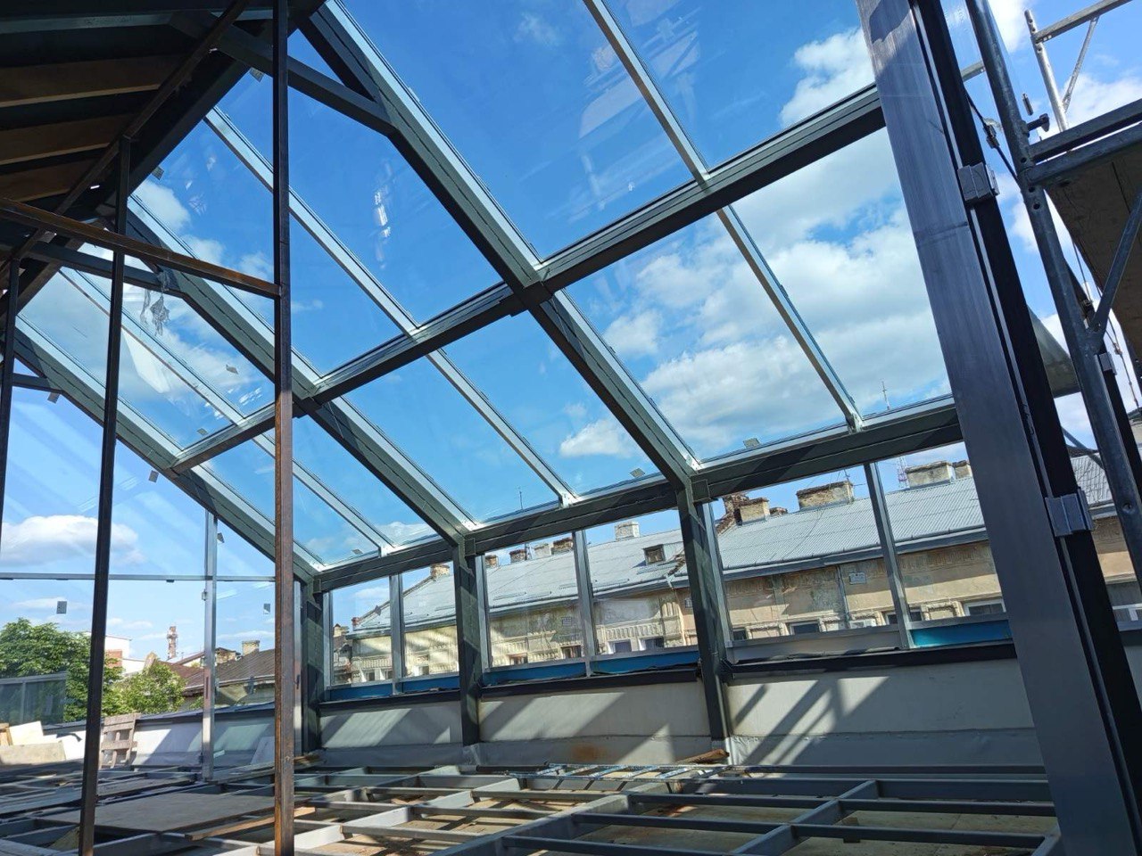 Winter garden on the roof